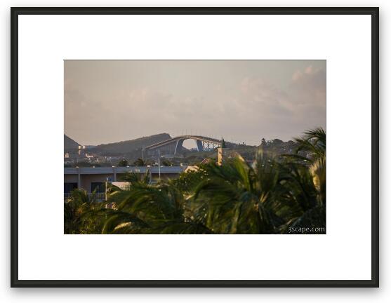 Queen Juliana Bridge in Willemstad Framed Fine Art Print