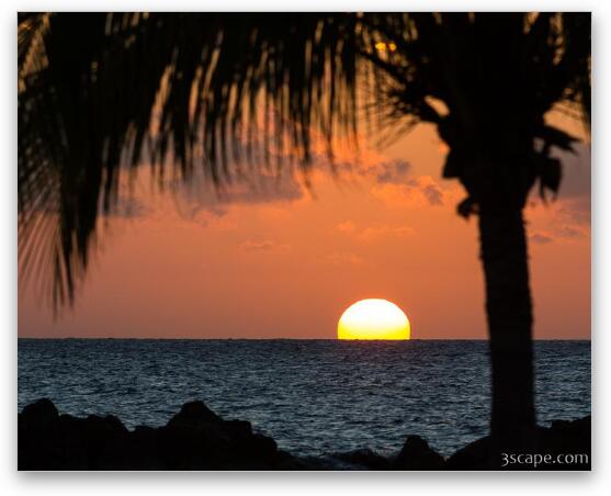 Sunset over Curacao Fine Art Print