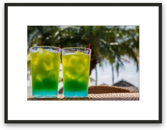 Drink called the Blue Monkey Framed Fine Art Print