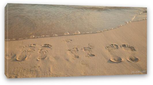 Footprints in the Sand Fine Art Canvas Print