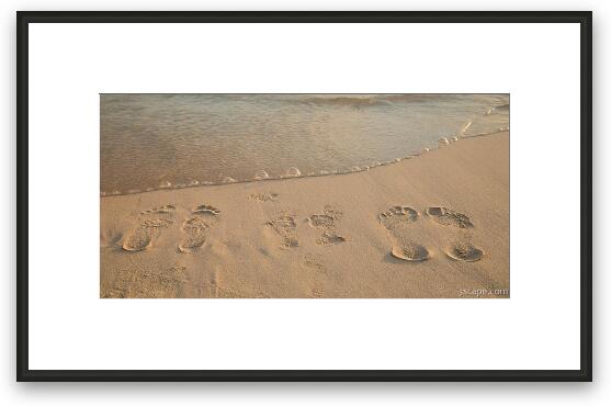Footprints in the Sand Framed Fine Art Print