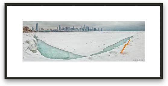 Frozen Chicago Framed Fine Art Print