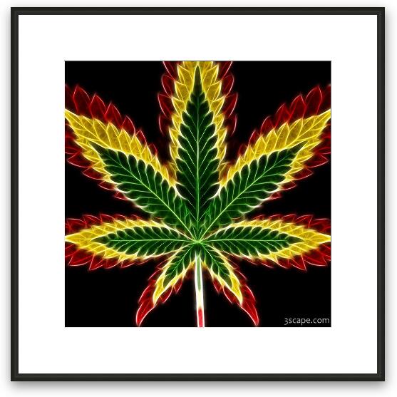 Rasta Marijuana Framed Fine Art Print