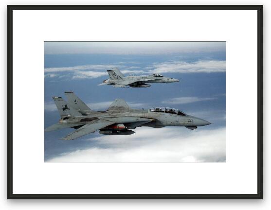 F/A-18 Hornet and F-14D Tomcat Framed Fine Art Print