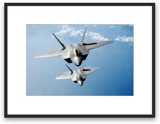 F-22 Raptors in formation Framed Fine Art Print