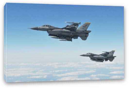 F-16 Fighting Falcons Fine Art Canvas Print