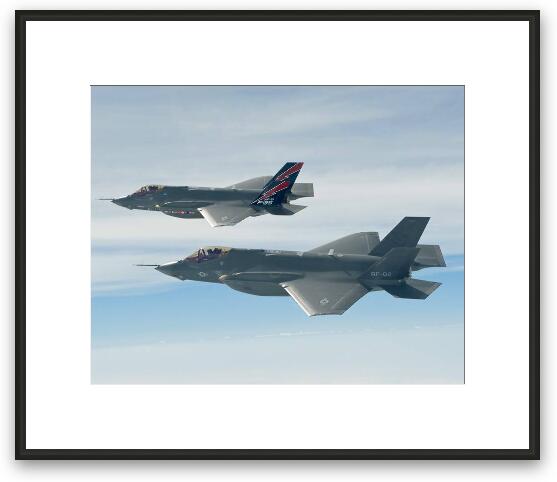 F-35A Lightning II Joint Strike Fighters Framed Fine Art Print