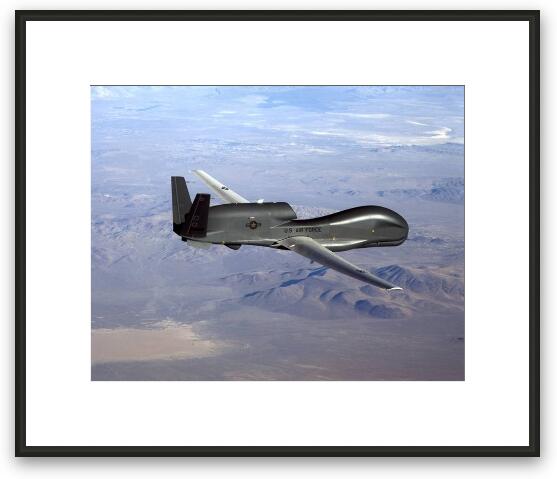RQ-4 Global Hawk Drone Framed Fine Art Print
