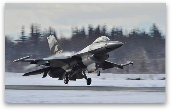 F-16 Fighting Falcon Fine Art Metal Print
