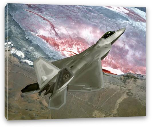 F-22 Raptor Fine Art Canvas Print