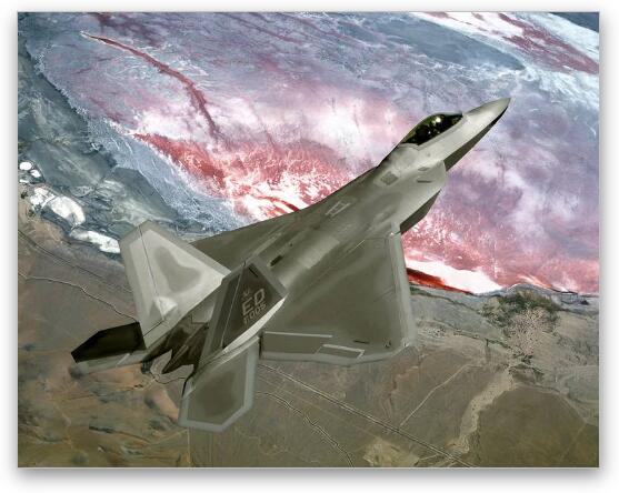 F-22 Raptor Fine Art Metal Print