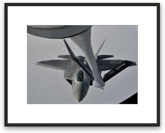 F-22 Raptor Refueling Framed Fine Art Print