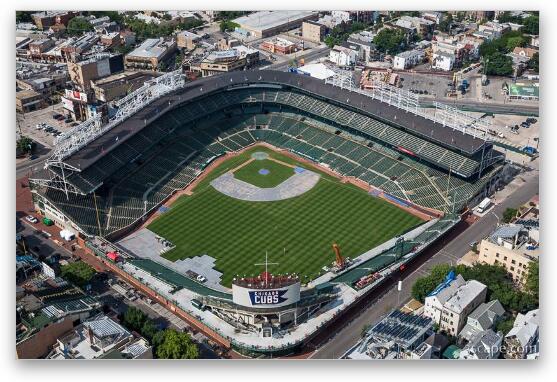 Wrigley Field - Home of the Chicago Cubs Fine Art Metal Print