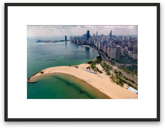 North Avenue Beach and Chicago Skyline Framed Fine Art Print