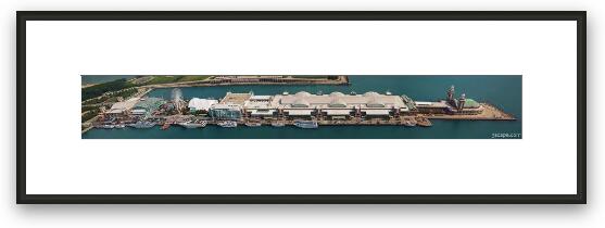 Chicago's Navy Pier Panoramic Framed Fine Art Print