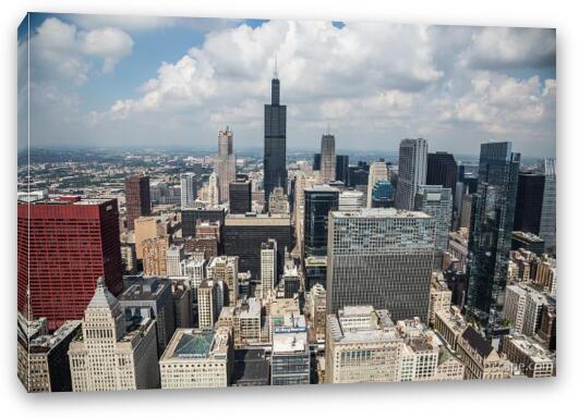 Chicago Loop Aerial Fine Art Canvas Print