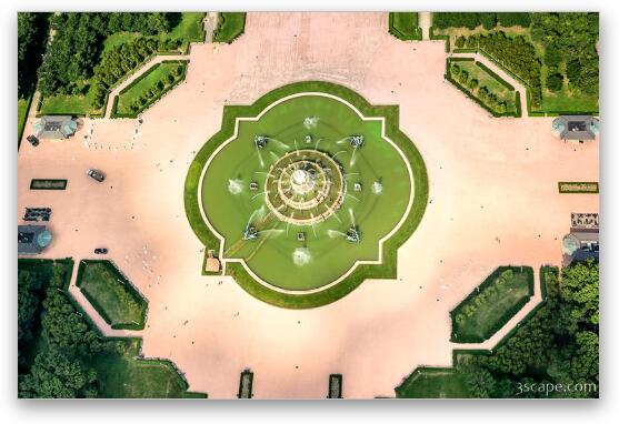 Buckingham Fountain  Aerial Fine Art Metal Print
