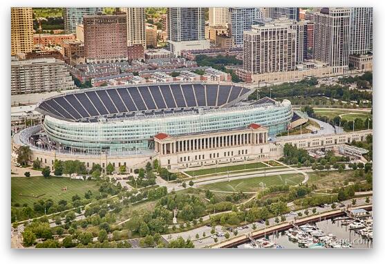 Chicago's Soldier Field Aerial Fine Art Metal Print