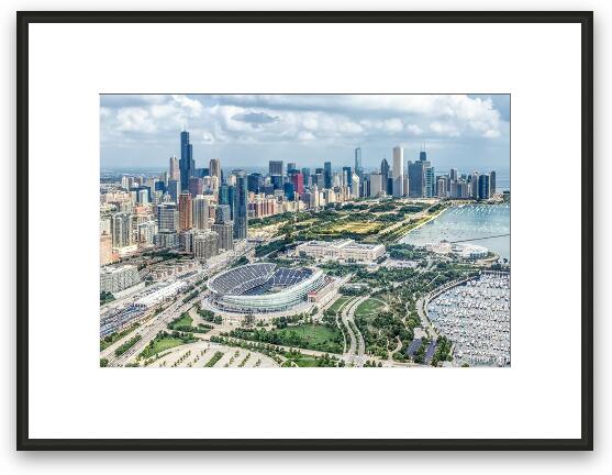 Soldier Field and Chicago Skyline Framed Fine Art Print