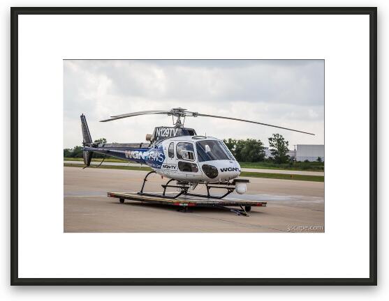 WGN News Helicopter Framed Fine Art Print