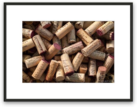 Collection of Fine Wine Corks Framed Fine Art Print