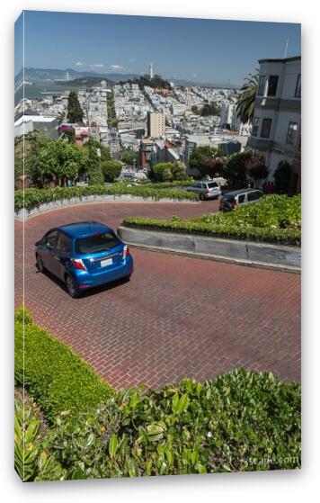 Lombard Street from the Top Fine Art Canvas Print