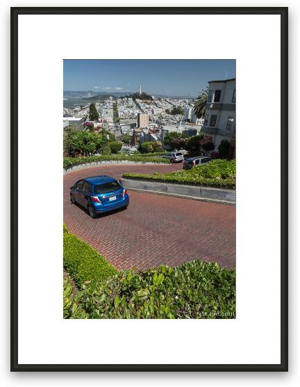 Lombard Street from the Top Framed Fine Art Print