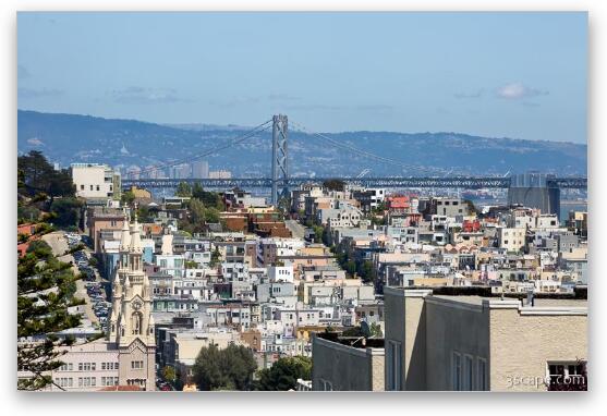 San Francisco - Oakland Bay Bridge Fine Art Metal Print