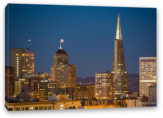 San Francisco Skyline at Dusk Fine Art Canvas Print