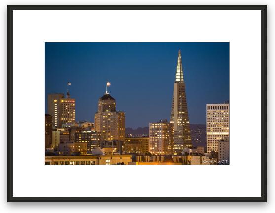 San Francisco Skyline at Dusk Framed Fine Art Print