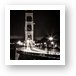 Golden Gate Bridge Traffic at Night Art Print