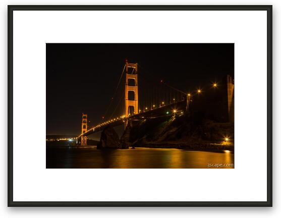 Golden Gate Bridge at Night Framed Fine Art Print