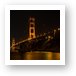 Golden Gate Bridge at Night Art Print