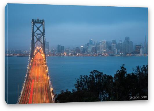 Bay Bridge and San Francisco Skyline Fine Art Canvas Print