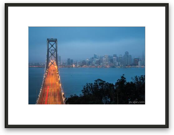 Bay Bridge and San Francisco Skyline Framed Fine Art Print