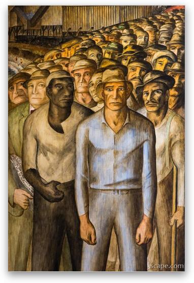 Striking Miners Mural in Coit Tower Fine Art Print
