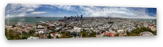 San Francisco Daytime Panoramic Fine Art Canvas Print