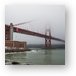 Golden Gate Bridge Shrouded in Fog Metal Print