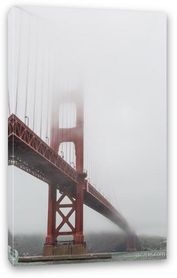 Golden Gate Bridge Shrouded in Fog Fine Art Canvas Print