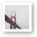 Golden Gate Bridge Shrouded in Fog Art Print