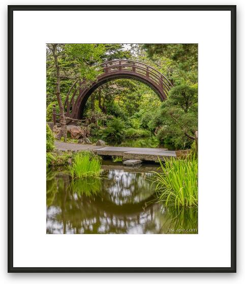 Moon Bridge Vertical - Japanese Tea Garden Framed Fine Art Print