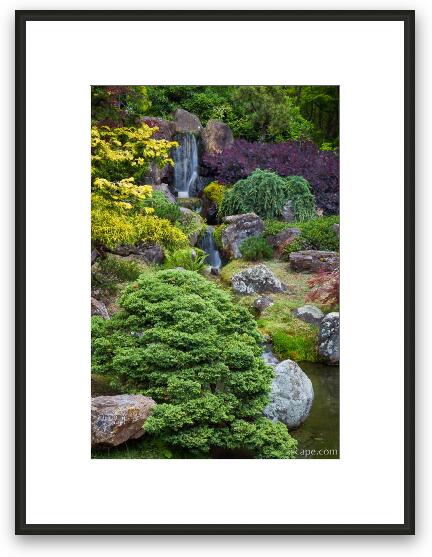 Cascade Waterfall - Japanese Tea Garden Framed Fine Art Print