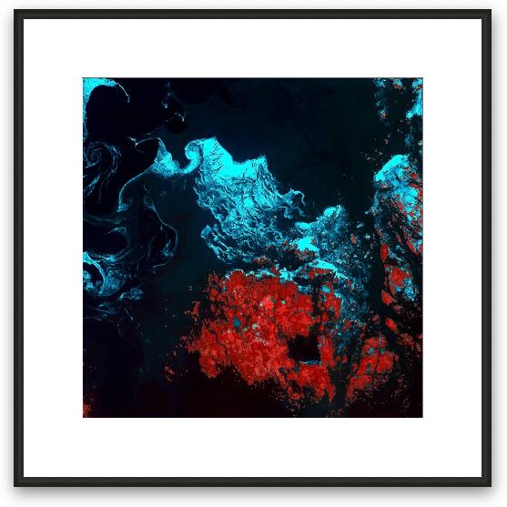 Ghostly Grease Ice Framed Fine Art Print