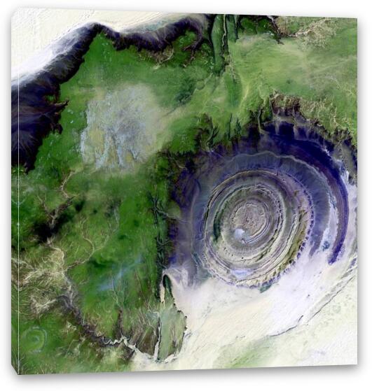 Richat Structure in Mauritania Fine Art Canvas Print