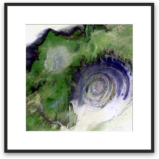 Richat Structure in Mauritania Framed Fine Art Print