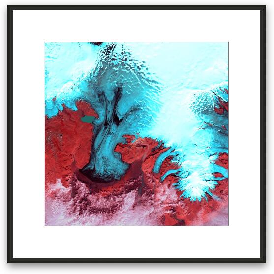 Vatnajokull Glacier Ice Cap Framed Fine Art Print