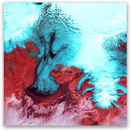 Vatnajokull Glacier Ice Cap Fine Art Metal Print
