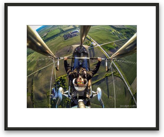 Aerial Selfie Framed Fine Art Print