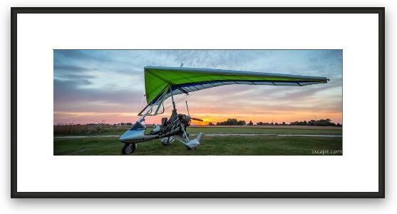 Airborne XT-912 at Sunset Framed Fine Art Print