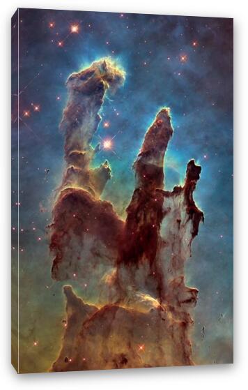 Hubble Pillars of Creation HD Tall Fine Art Canvas Print